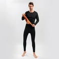thumbnail image 5 of Htwon Thermal Underwear for Mens Set Long John Underwear Long Sleeve Base Layer Set (Black, XL), 5 of 20