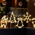 thumbnail image 2 of Christmas Bell Snowman Star Lights Holiday Window Decor LED Sucker Lights Battery Powered Xmas Garland for Home Decor Lamps, 2 of 9