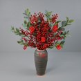 thumbnail image 3 of Venta al por mayor de coronas de dintel de boda de imitación de fruta de acebo, pequeñas frutas rojas, cubo de la suerte de Año Nuevo, arreglo floral de frutas ricas, bayas rojas, 3 of 5