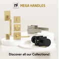 thumbnail image 3 of MEGA HANDLES Mannequin I Bouton de Porte pour Couloir, Garde-Robe et Salle de Bain I Conception Réversible Robuste I Convient à Toutes les Tailles de Porte Standard I Vis Incluses - Bla, 3 of 8