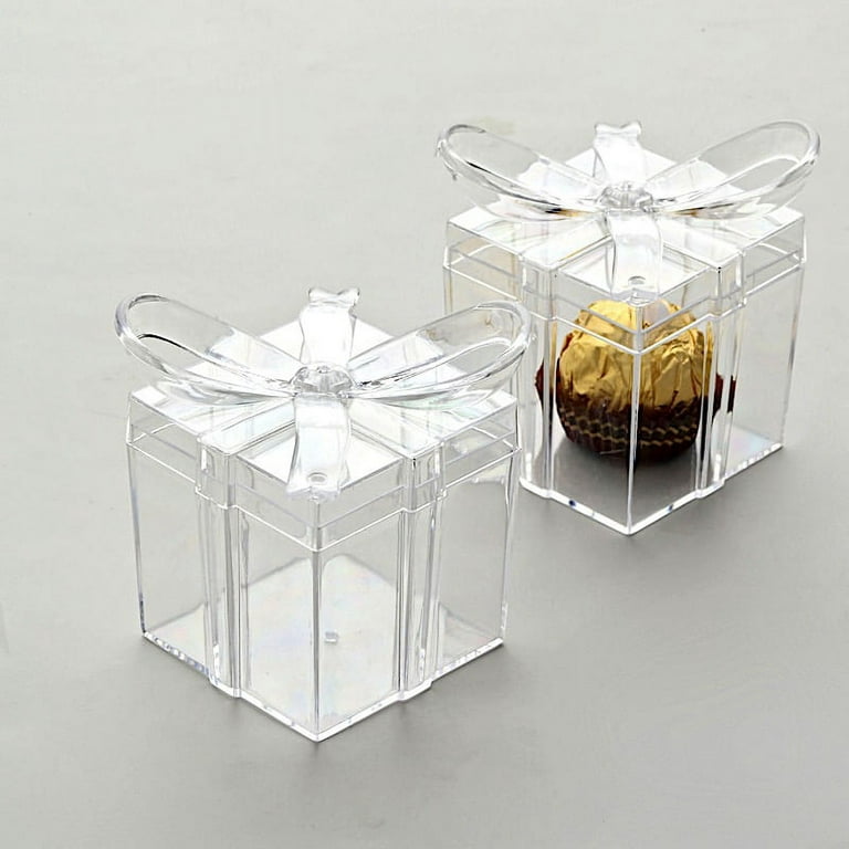 Spec101 Clear Gable Boxes for Party Favors - 50pk 3.5x6.3in Clear Gift Boxes  