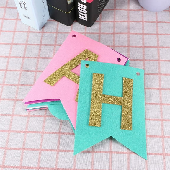 LULULION Mermaid Birthday Banner Assorted Colors Hanging Party Decoration