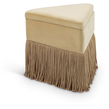 Meridian Furniture Trivoli Camel Velvet Ottoman/Stool