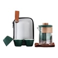 thumbnail image 1 of Tea Set Kung Fu Teapot Infuser with 3 Cups Kung fu Tea Pot for camping offices green, 1 of 8