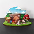thumbnail image 3 of Easter Rabbit Bunny Desktop Decoration Ornament Wooden Painting Bunny Easter Holiday Table Decoration, 3 of 9
