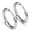 Silver2, variant on Women Man Unisex Round Titanium Steel Earrings Jewelry Accessories Silver/Black+-Gold2-1PC 2.5*12mm
