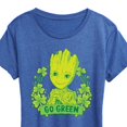 thumbnail image 3 of Marvel Guardians of the Galaxy - Groot Go Green St. Patrick's Day - Women's Short Sleeve Graphic T-Shirt, 3 of 5