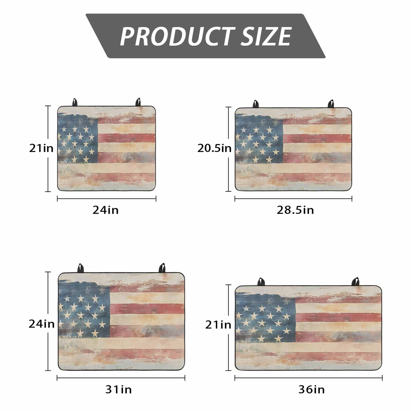 Retro American Flag Stove Top Cover for Electric Stove, Heat-proof & Non Slip Glass Top Stove Cover Protector, Rustic Star and Stripes US Flag Kitchen Flat Cooktop Rubber Mat 24x21 Inches