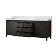 thumbnail image 4 of Lexora Home Marsyas 84" Quartz Top Double Vanity with Sinks in Brown, 4 of 11