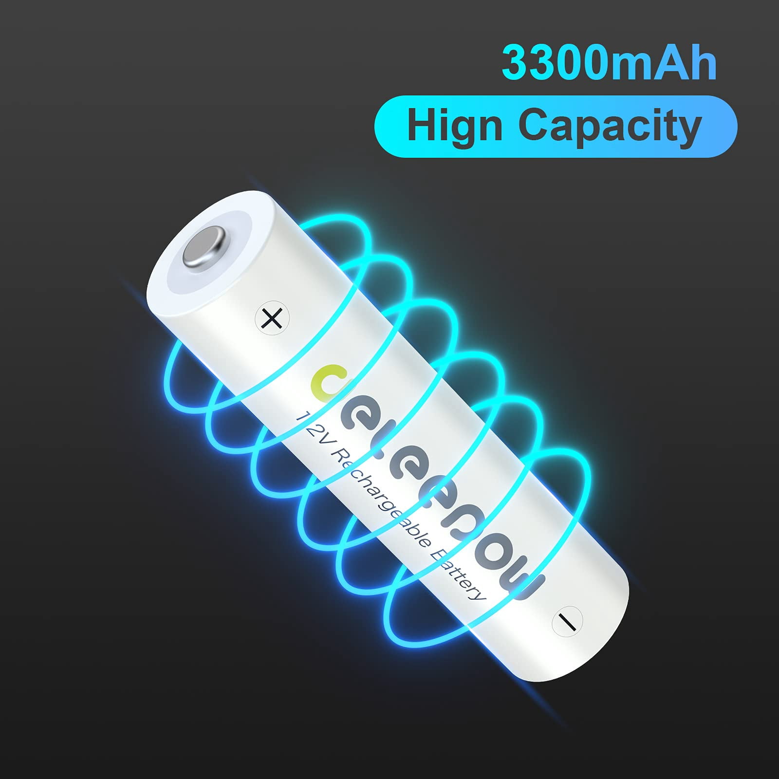 Rechargeable AA Batteries Nimh 3300mAh 1.2V Batteries High Capacity 1200 Cycles Pack of 24