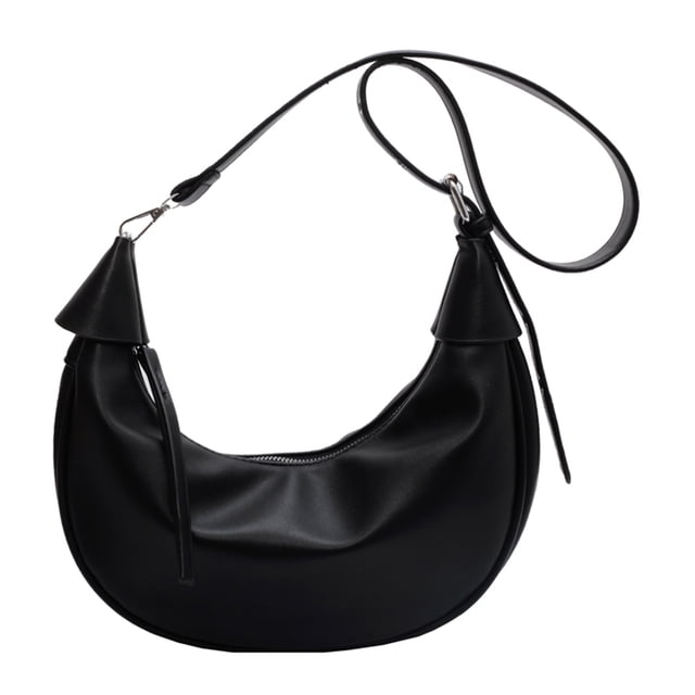 Bolsos de viaje de media luna para mujer Bolso bandolera de moda Bolso bandolera de cuero PU de color sólido