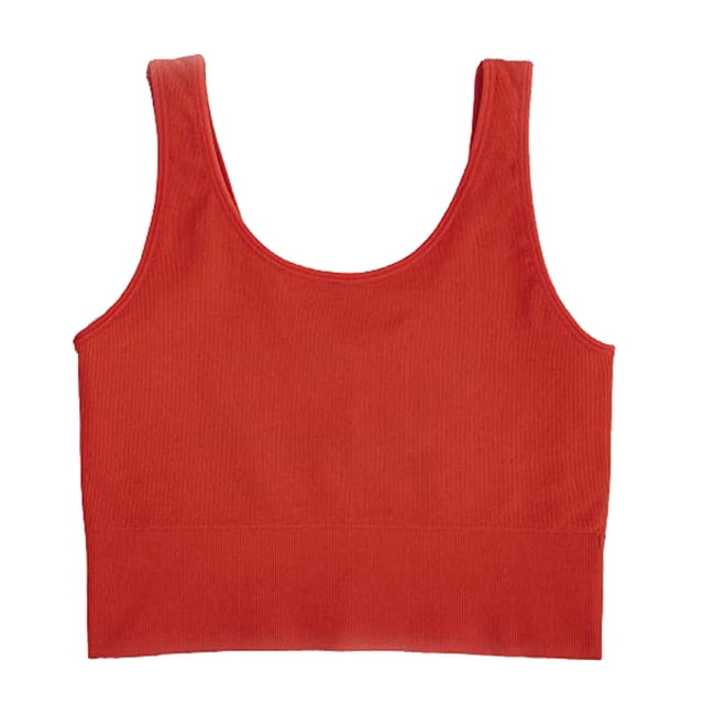 uds moda Sexy mujer chaleco sin mangas señoras cuello redondo sólido Delgado corto camisetas sin mangas Pompotops lopia989092