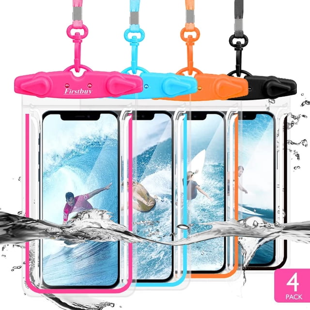 Funda impermeable para teléfono GLBSUNION para iPhone Samsung, paquete de 4