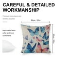 thumbnail image 2 of Colorful butterflies Linen toss pillowcase Decoration pillowcase Gift preferred 20x20" Cushion cover 2 set Sofa pillowcase Sofa bedroom living room car, 2 of 8