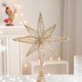 thumbnail image 3 of Adornos de estrella con cadena de luces LED para árbol de Navidad, decoración de fiesta en casa, Festival, fiesta de año nuevo, 30cm, 3 of 4