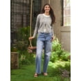 thumbnail image 2 of Celebrity Pink Women's Pointelle Crewneck Cardigan Sweater, Sizes XS-XXXL, 2 of 6