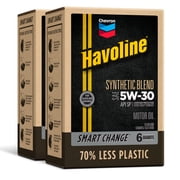 Chevron Havoline Synthetic Blend Motor Oil 5W-30, 6 Quart Smart Change Box Case (2-Pack)