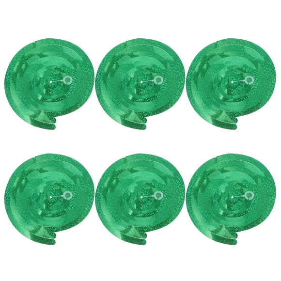 CIMAXIC Wedding 6pcs Party Ceiling Foil Swirl Decorations Hanging Plastic Streamer Whirls Decorations For Wedding Birthday Graduation Valentines Day New Year Baby Shower Party Favor Decor