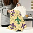 thumbnail image 6 of Coolnut Mardi Gras Lily Kitchen Dish Towel Set 1Pcs,Dishcloths Sets Fast Drying Kitchen Towels Tea Towels Gift Set for Drying Cleaning Cooking Baking366 Wash cloth, 6 of 7