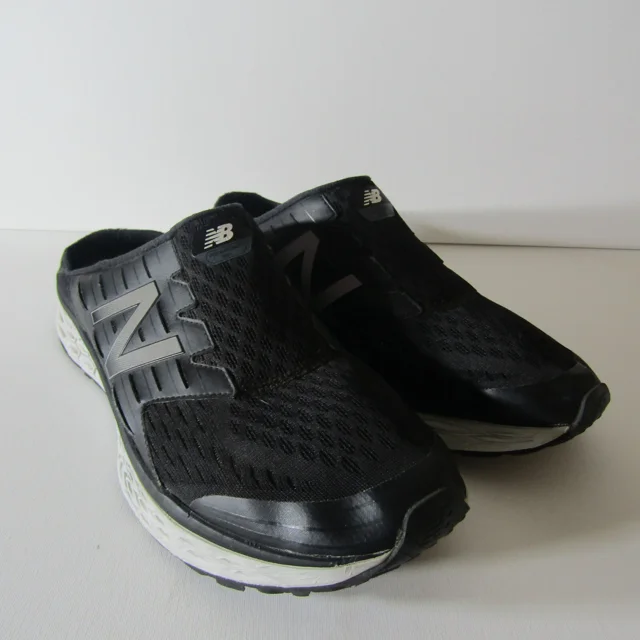 New Balance Shoes Mens 15 Fresh Foam 900v1 Mule Slip On MA900BK Black Silver