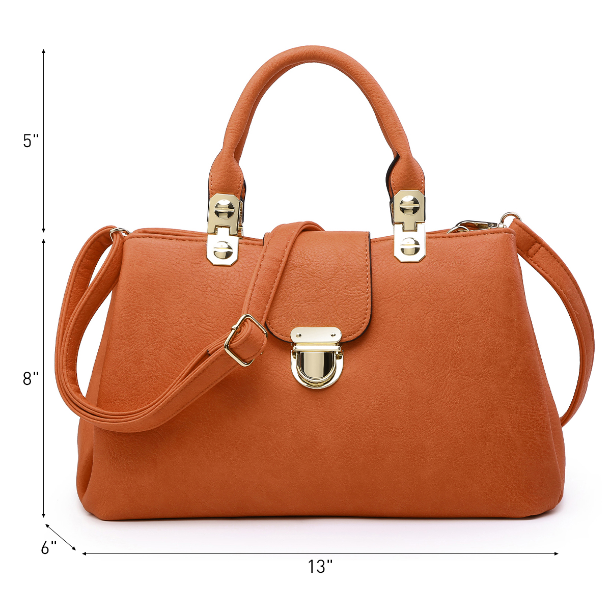 Dasein Women Satchel Handbags Top Handle Purse Medium Tote Bag Vegan Leather Shoulder Bag - image 2 of 6