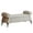 Light Gray, variant on Furniliving Modern Storage Bench with Armrest, Upholstered End of Bed Bench with Metal Legs, Comfy Entryway Bedroom Bench, Flipping Lid Storage Ottoman for Living Room, Bedroom, Entryway. Beige