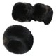 thumbnail image 3 of Muñequeras de piel artificial Soledad Diadema Calentadores Banda para el cabello Invierno elástico suave para mujeres Regalos Niñas Negro, 3 of 9