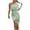 Mint Green, variant on yoeyez Wedding Guest Dresses for Women Ruched Summer Elegant One Shoulder Slit Solid Color Party Formal Cocktail Dress