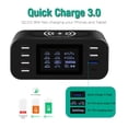 thumbnail image 3 of Chargeur USB Multi 65W Station d'Affichage LED Chargeur USB Sans Fil 15W pour S9 S8 S20, Charge Rapide Multifonctionnelle, 3 of 6