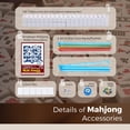 thumbnail image 4 of Set de Mahjong Kyerlish de 166 fichas con bolsa de transporte rosa, 4 of 9