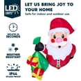 thumbnail image 4 of 3.5 FT Tall Christmas Inflatable Santa with Gift Bags Broke Out from Window, Blow Up Inflatable with Build-in LED for Window Decor, Xmas Party Indoor, Outdoor, Yard, Garden, Lawn Decoration, 4 of 7