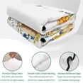 thumbnail image 4 of Twin XL Quilt Set 68''x98'', White Daisy Lightweight Bedspread Coverlet Set with 2 Pillow Shams, Spring Floral Elegant Farmhouse Botanical Bees Breathable All Season Quilt Bedding for Dorm/Guest Room, 4 of 9