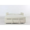 thumbnail image 5 of Bowery Hill Contemporary Microfiber Sleeper Sofa In Cream Finish, 5 of 18