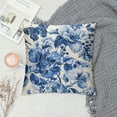 thumbnail image 2 of Nawypu  Blue and White Floral Pillow Covers 18x18 Inch Chinoiserie Pillow Cover Farmhouse Butterflies Spring Throw Pillowcase Outdoor Cushion Cover for Sofa Bedroom Indoor Outdoor, 2 of 5