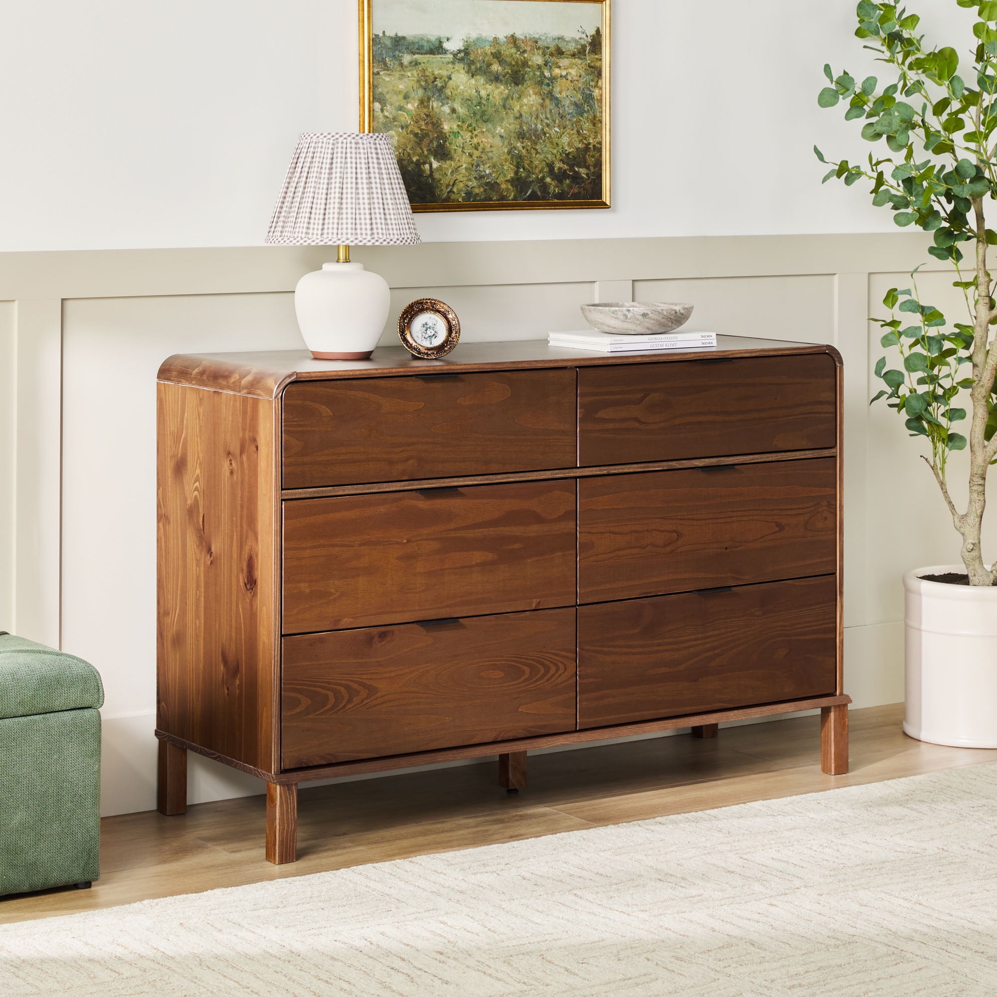 walker edison modern 6-drawer dresser Walker Edison Modern Solid Wood 6-Drawer Dresser - Bed Bath & Beyond