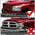thumbnail image 7 of DNA Motoring For 2006-2009 Dodge Ram 1500 2500 3500 Black Amber Headlight Lamps Pair, 7 of 7