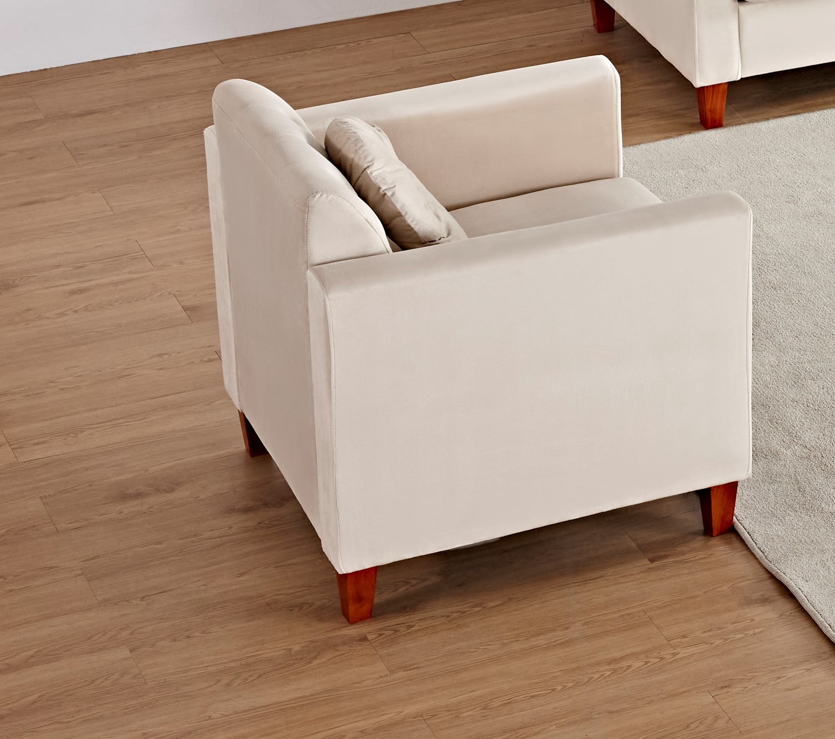 Uspridefurniture Gerame 32'' Wide Tufted Velvet Armchair -Beige