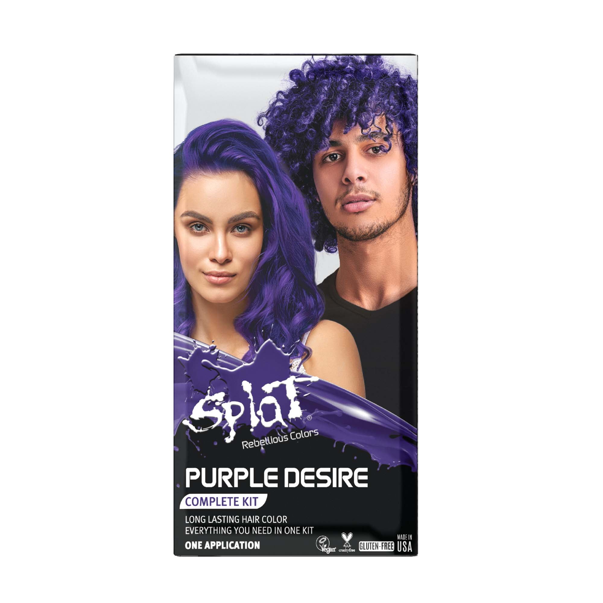 Splat Purple Desire Hair Color Kit, Semi-Permanent Dye 