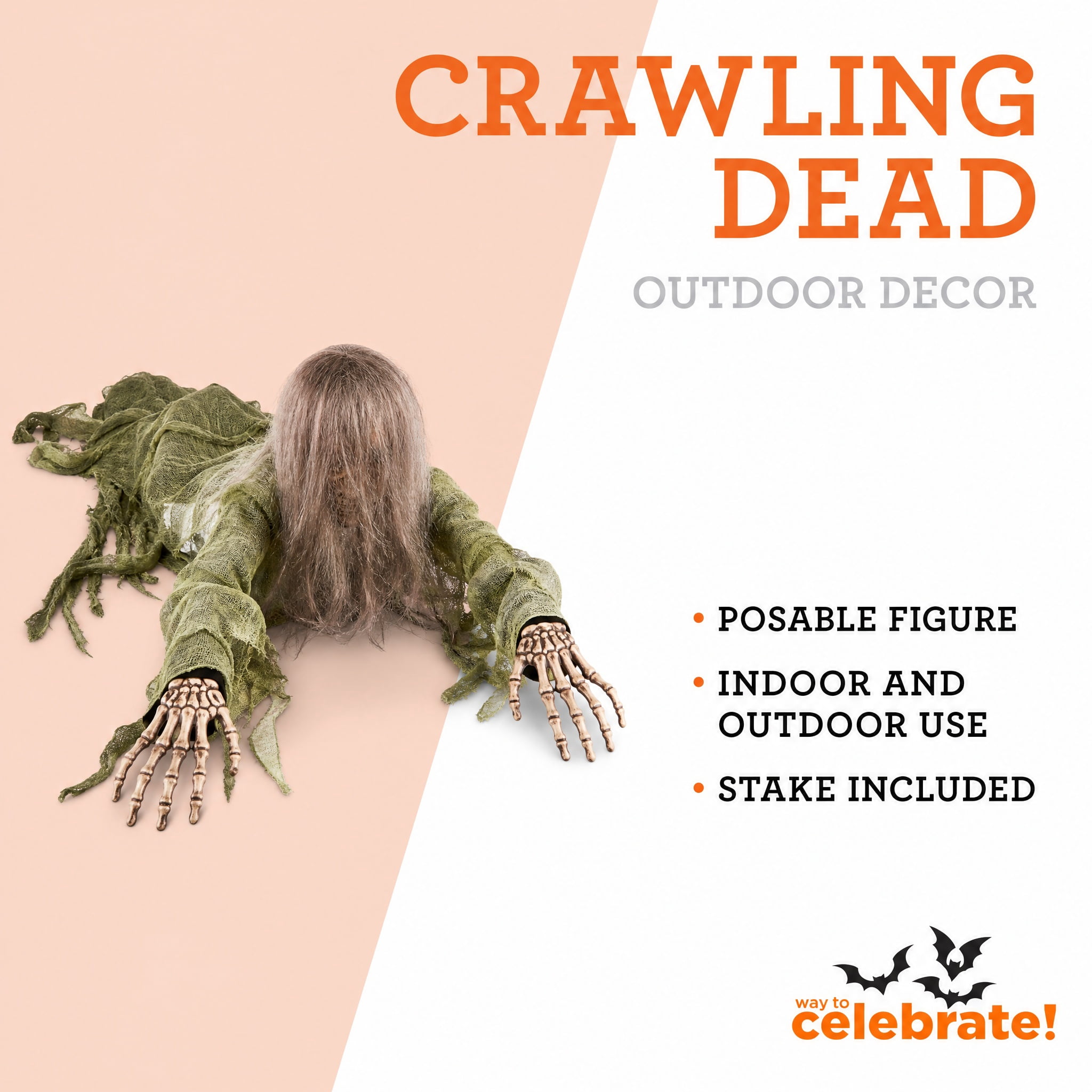 Crawling Dead Decoration, Multicolor, 5', Halloween by Way To Celebrate