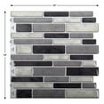 thumbnail image 4 of Truu Design Plastic Peel/Stick Backsplash Wall Tile Set Multi-Color (Set of 6), 4 of 5