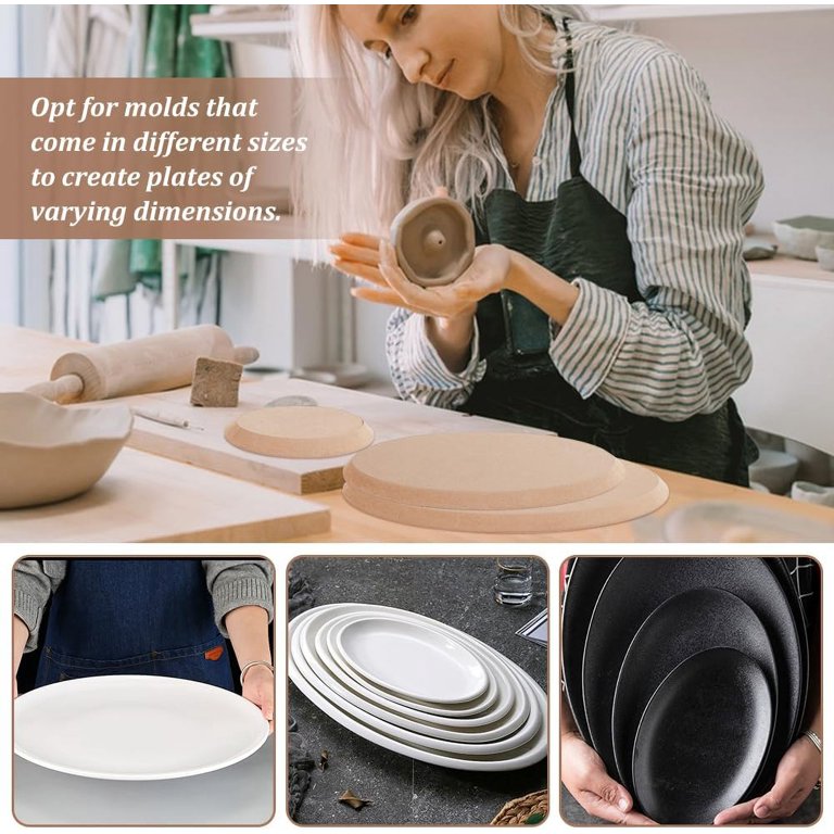 Outils Poterie DIY Façonnage Plaque 6pcs 6 Styles Outils De Poterie Ovales En Bois Mdf, Moules De Formage De Plaques De Poterie Pour L Argile Moules En Ceramique Pour La Fabrication A Outils Poterie DIY Façonnage Plaque 6pcs 6 Styles Outils De Poterie Ovales En Bois Mdf, Moules De Formage De Plaques De Poterie Pour L Argile Moules En Ceramique Pour La Fabrication A
