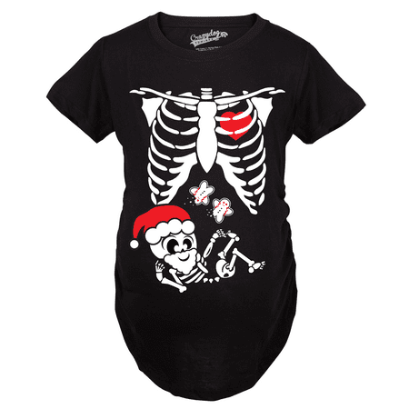 maternity santa skeleton cute christmas belly bump pregnancy shirt black walmartcom - Maternity Christmas Shirt maternity santa skeleton cute christmas belly bump pregnancy shirt black walmartcom - Maternity Christmas Shirt