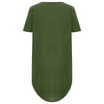 thumbnail image 5 of Robes d'Été pour Femmes Manches Courtes Décontractées T-Shirts Robe Imprimée Col Rond Confortable Longueur Genou avec Poches A1, 5 of 5