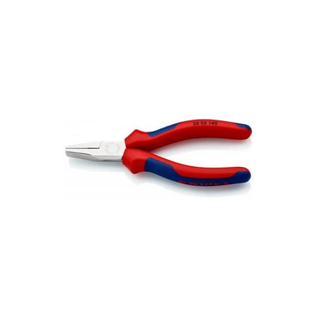 Knipex 20 05 140 Flat Nose Pliers - Chrome w/ MultiGrip 140 mm