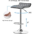 thumbnail image 5 of VECELO Set of 4 Adjustable Swivel Bar Stools, Modern Counter Height Bar Chair with Footrest, Gray, 5 of 8