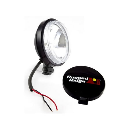 Rugged Ridge by RealTruck Light Kit | 6" Slim, Black, Steel Housing | 15207.10