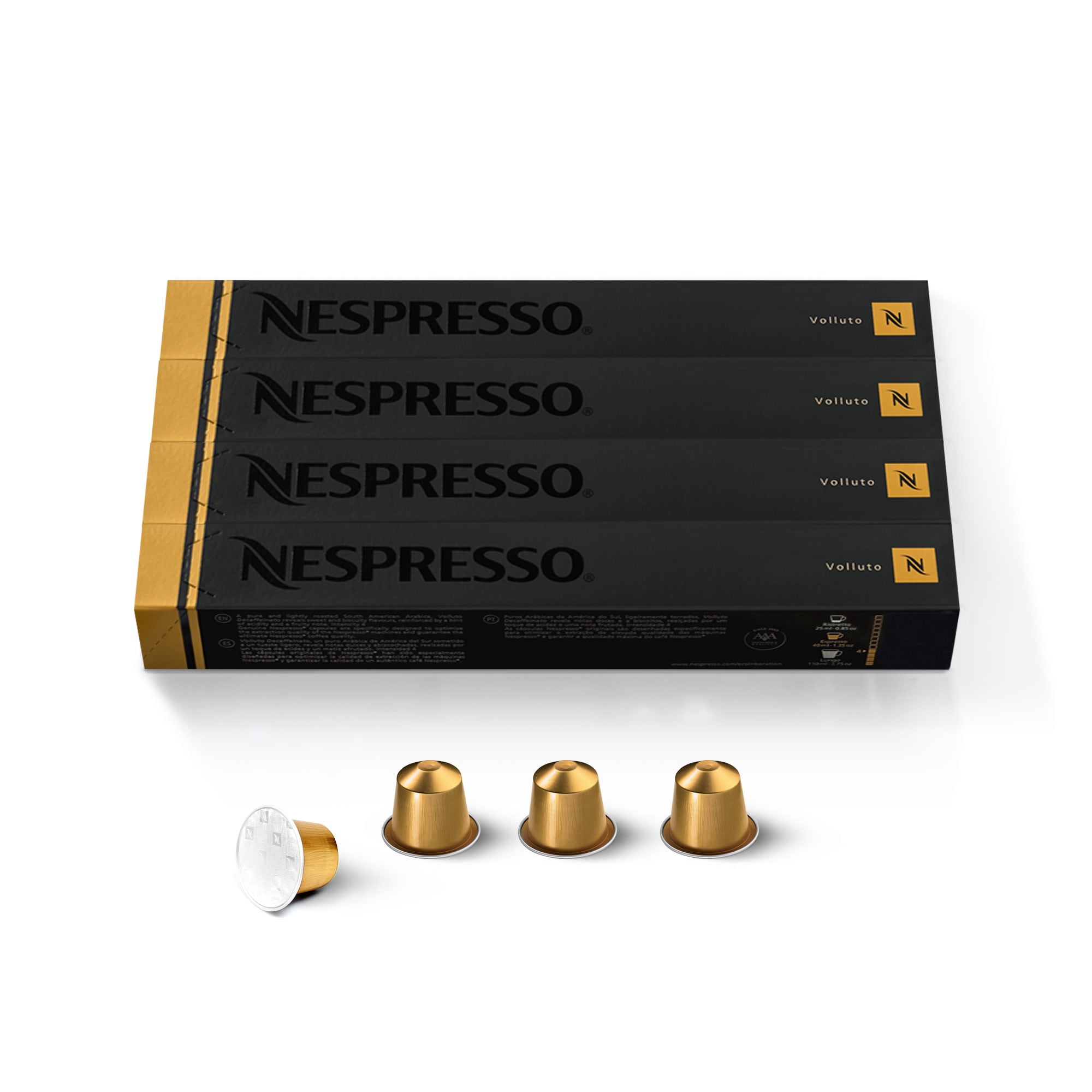Nespresso Volluto Light Roast, OriginalLine Coffee Pods, 40 Ct Boxes of -