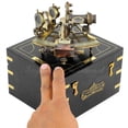 thumbnail image 3 of 5" Nautical Sextant J Scott London Functional Replica with Wooden Box | Antique Brass Maritime Navigation Instruments for Mariners & Surveyors | Vintage Appeal Collectible Birthday Gift, 3 of 6