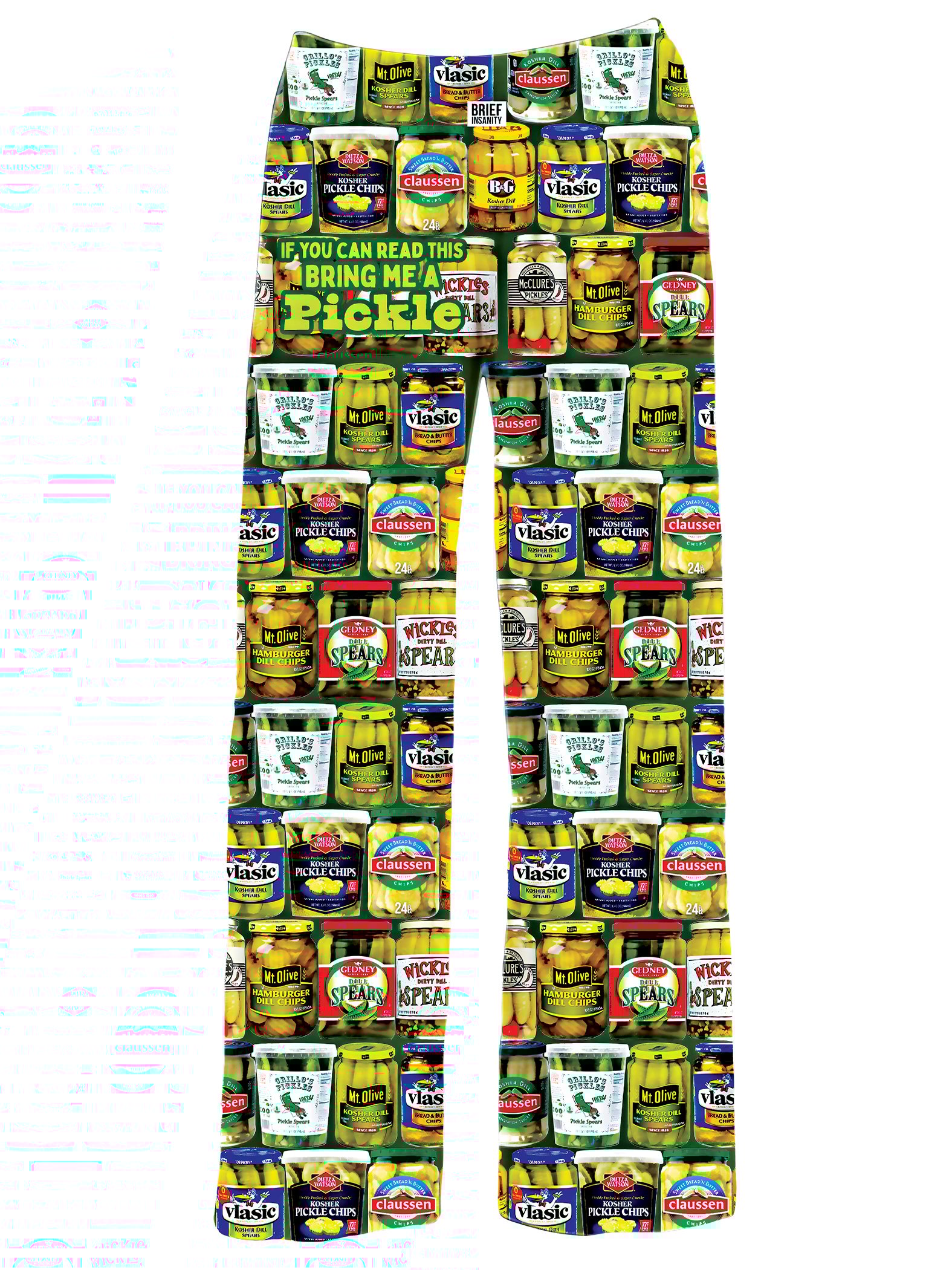 Collections Etc Bring Me A Pickle Drawstring Elasticized Waist Lounge Pants