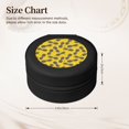 thumbnail image 2 of Fuzoiu Summer Pineapple Print Portable Jewelry Box,Round Mini Leather Travel Jewelry Case,Small Travel Jewelry Organizer,Jewelry Holder for Ring Necklace Earring for Women Girls-Black, 2 of 7